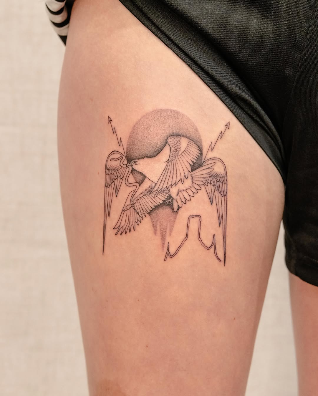 Tattoo by @koko.inker.houston — fine_line, black_and_grey