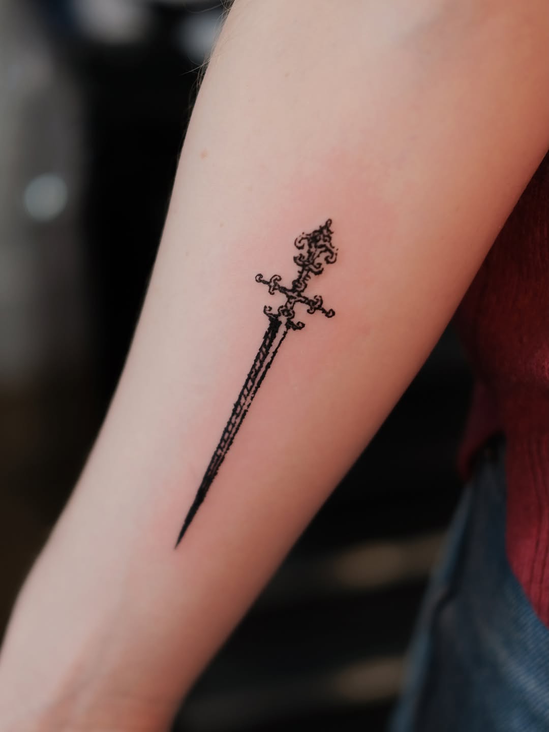 Tattoo by @florawoodcut — fine_line, blackwork