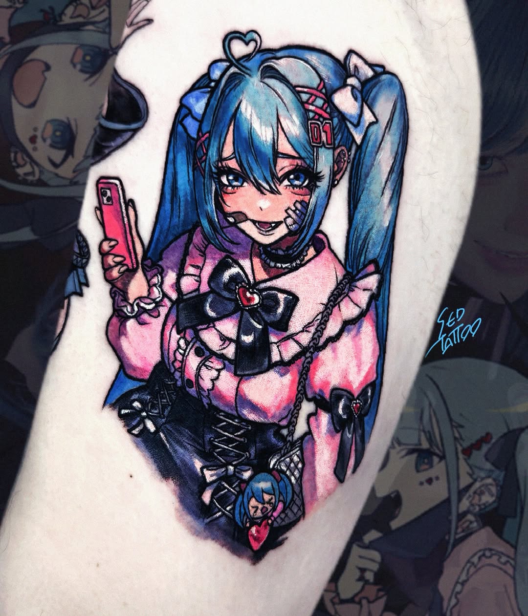 Tattoo by @sedtattoo — anime, new_school