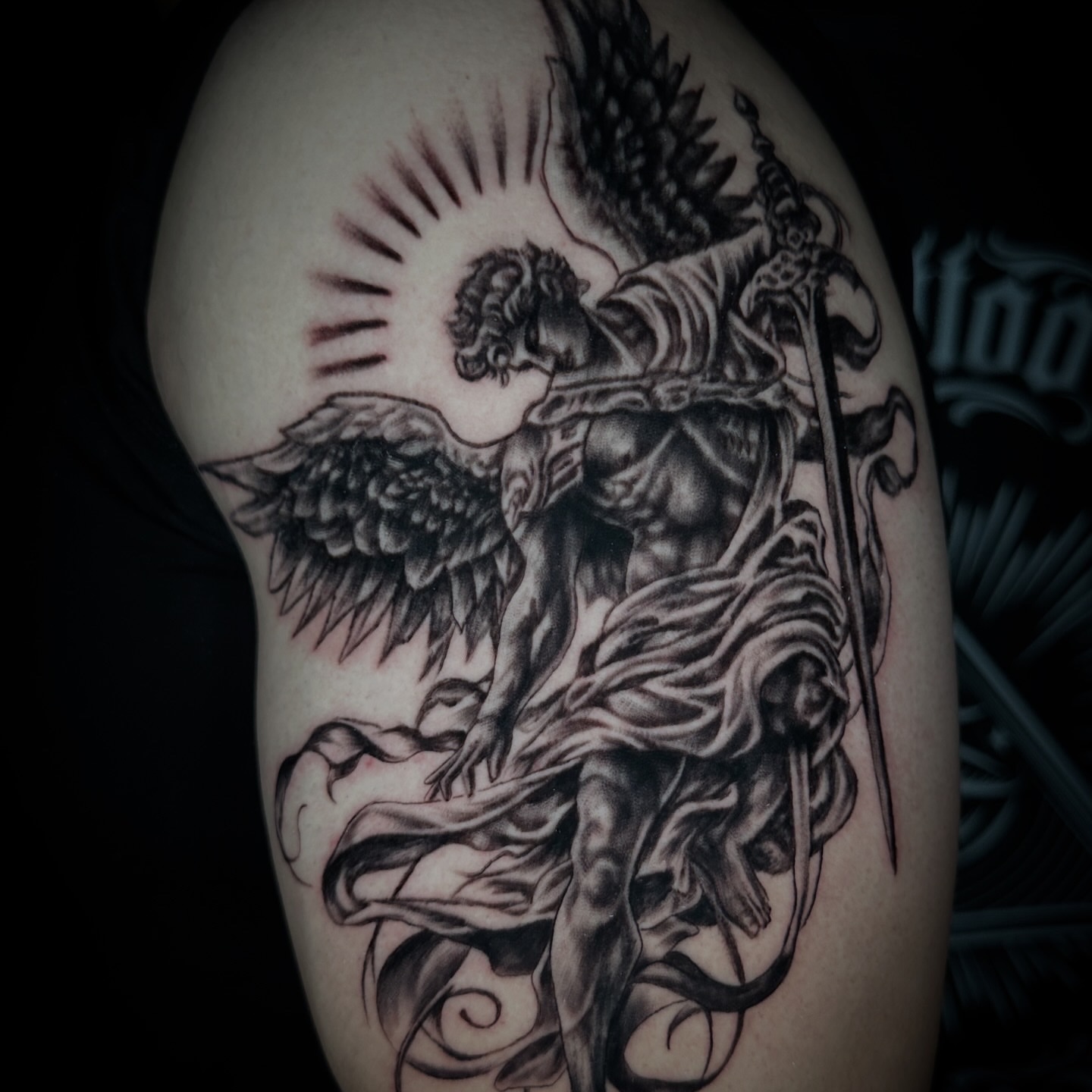 Tattoo by @charliesoto.entrepreneur — realism, black_and_grey
