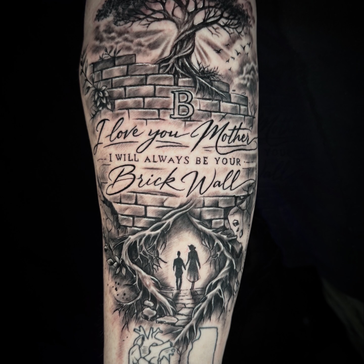 Tattoo by @charliesoto.entrepreneur — lettering_script, black_and_grey