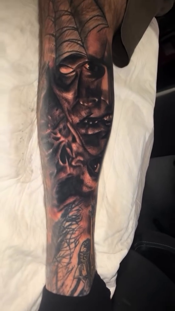 Tattoo by @maxraytattoos — dark_realism, black_and_grey
