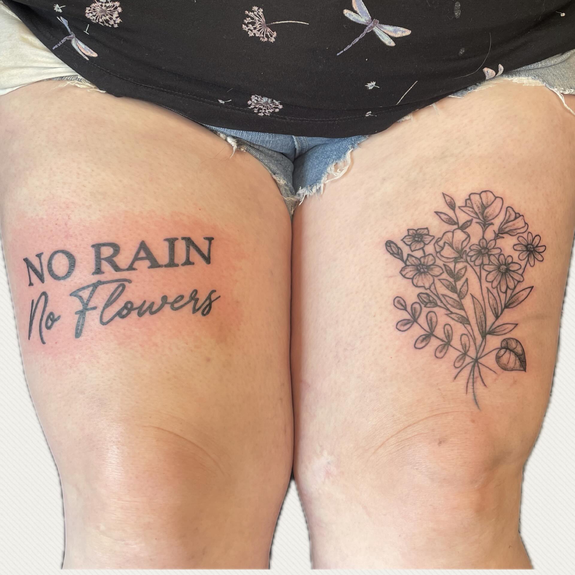 Tattoo by @mstarkweatherart — black_and_grey