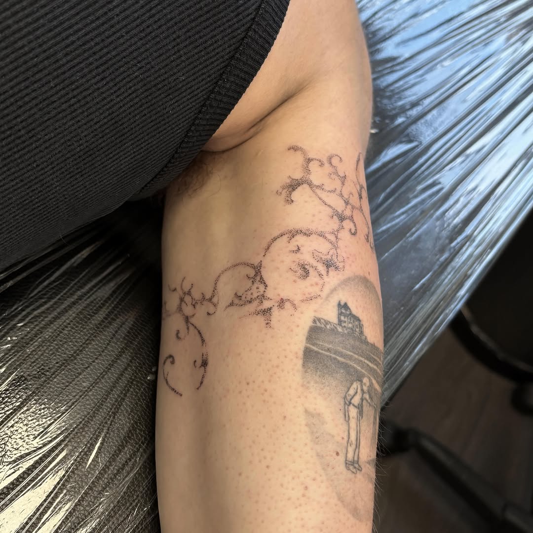 Tattoo by @siilvester — dotwork, black_and_grey