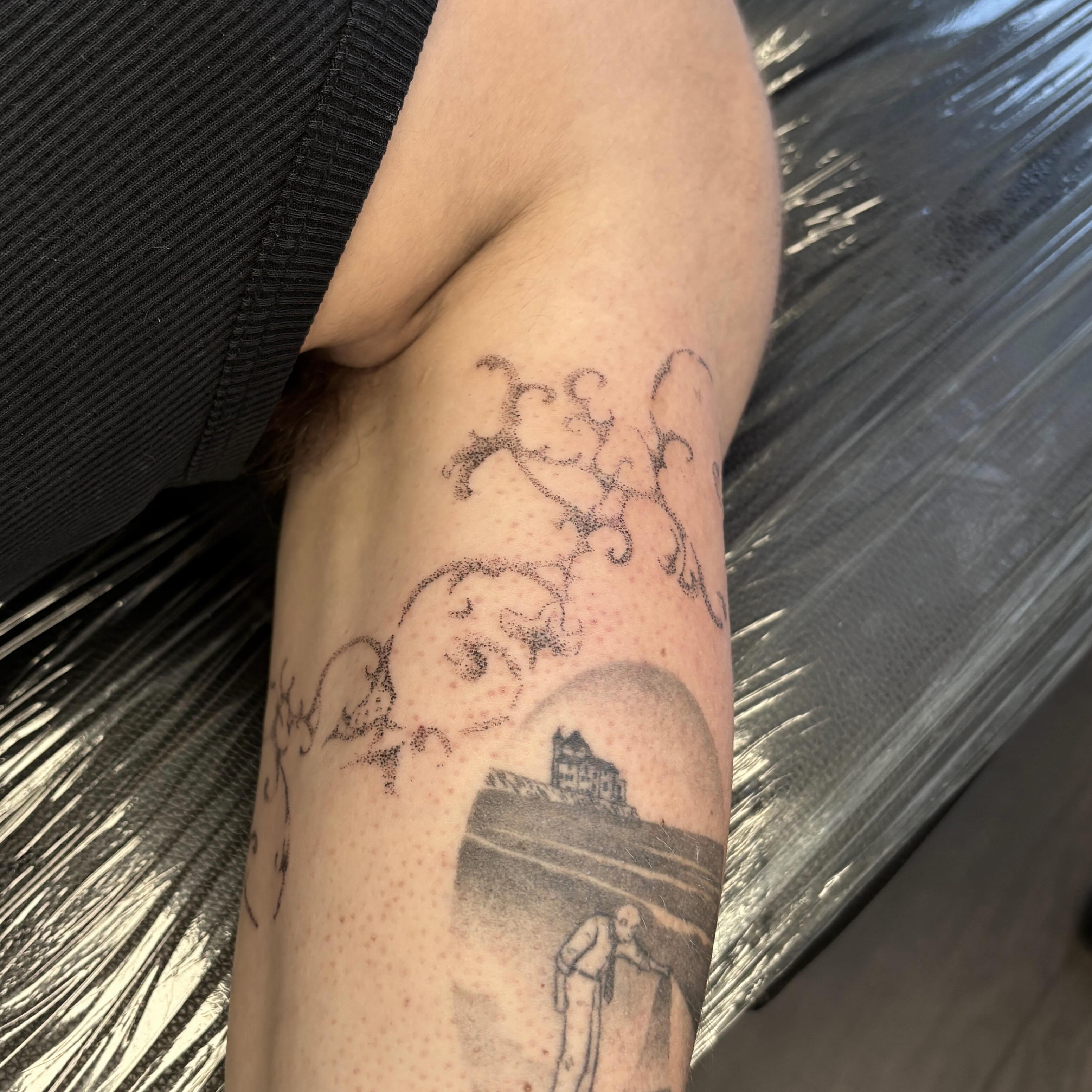 Tattoo by @siilvester — dotwork