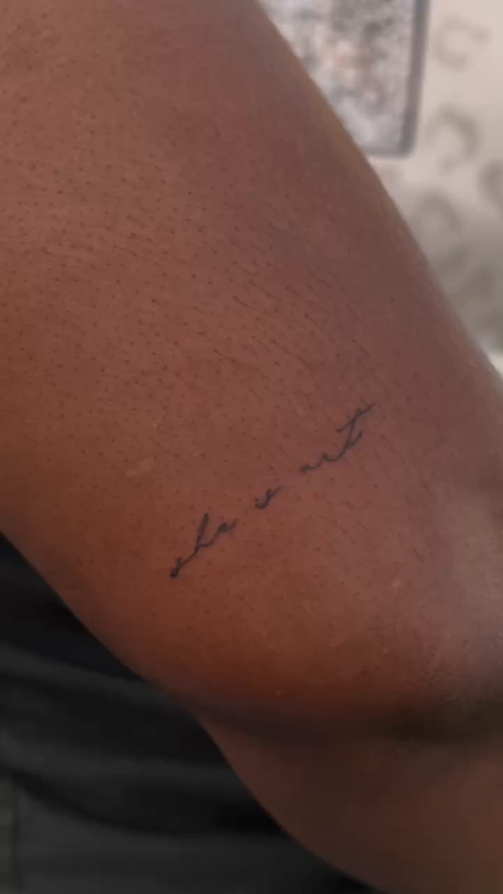 Script tattoo lettering tattoo on the forearm by Vanessa ♡ UTAH FINE LINE TATTOO + LIP BLUSH