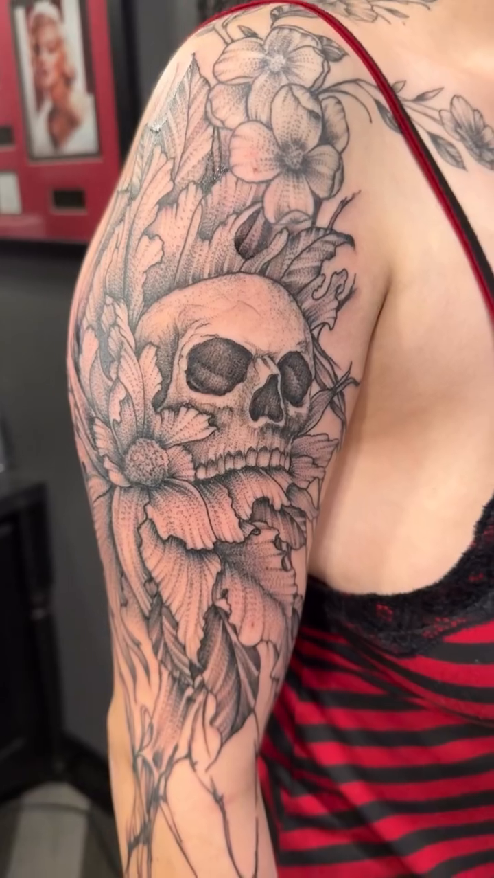 Tattoo by @davepotavin — realism, black_and_grey