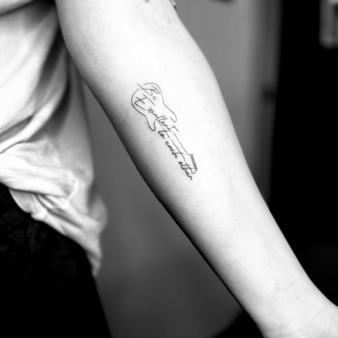 Tattoo by @sydneyrosetattoos — fine_line, lettering_script
