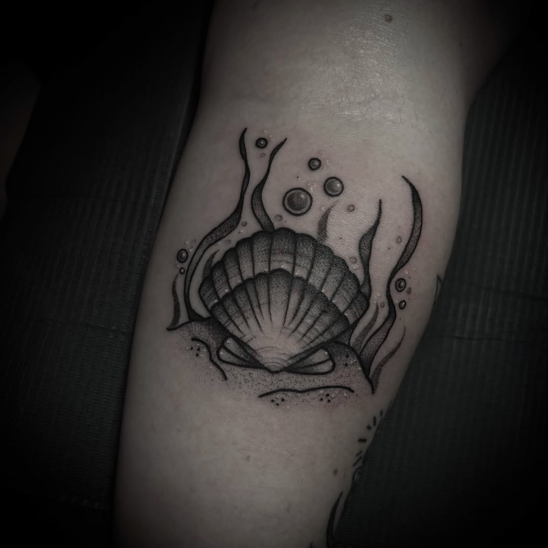 Tattoo by @venoctemtattoo — dotwork, black_and_grey