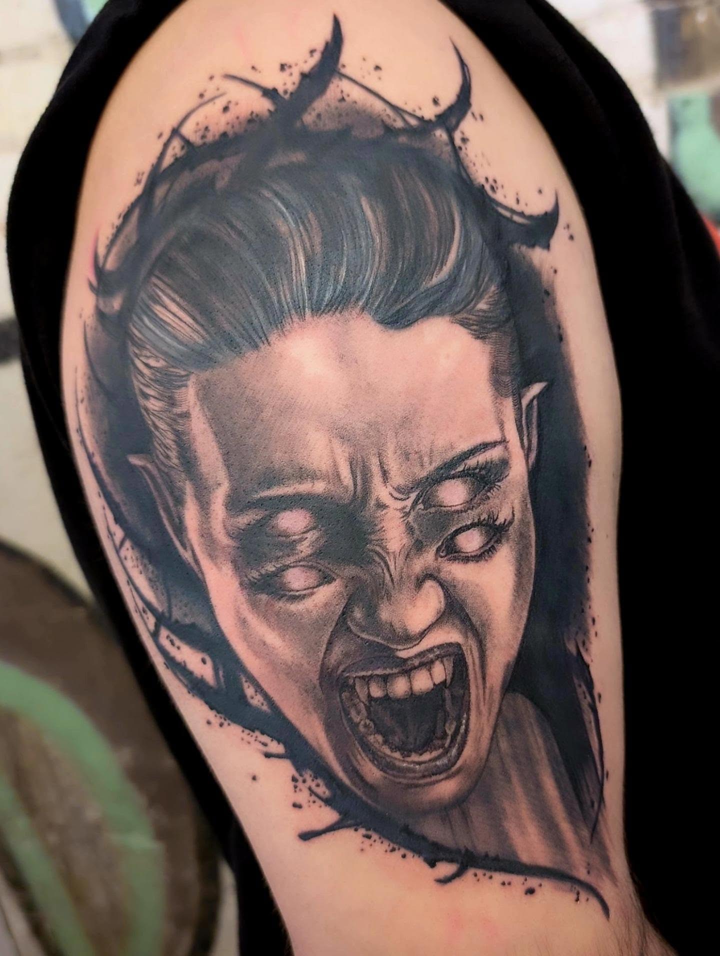 Tattoo by @hutch_tat — realism, dark_realism