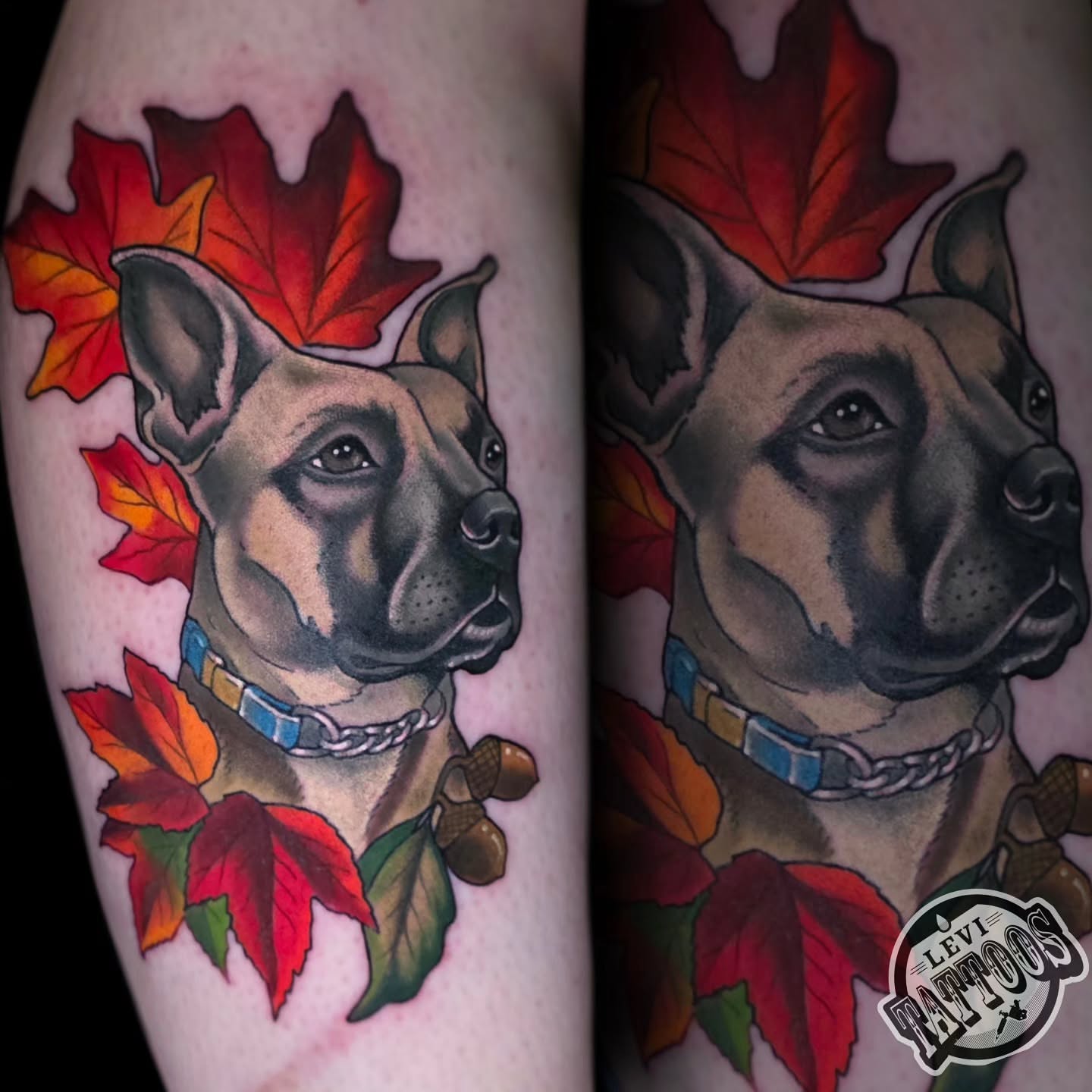 Tattoo by @levi_tattoos — realism, dotwork