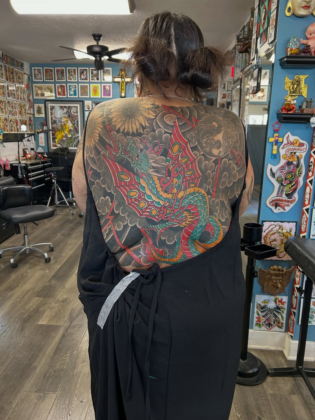 Tattoo by @yogithebeartattoo — japanese_irezumi, black_and_grey