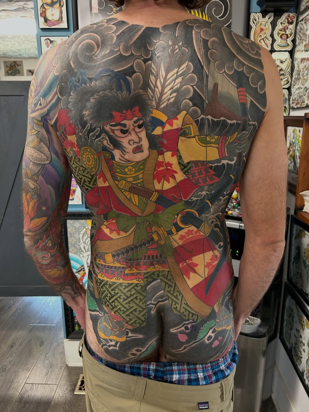 Tattoo by @yogithebeartattoo — japanese_irezumi, black_and_grey