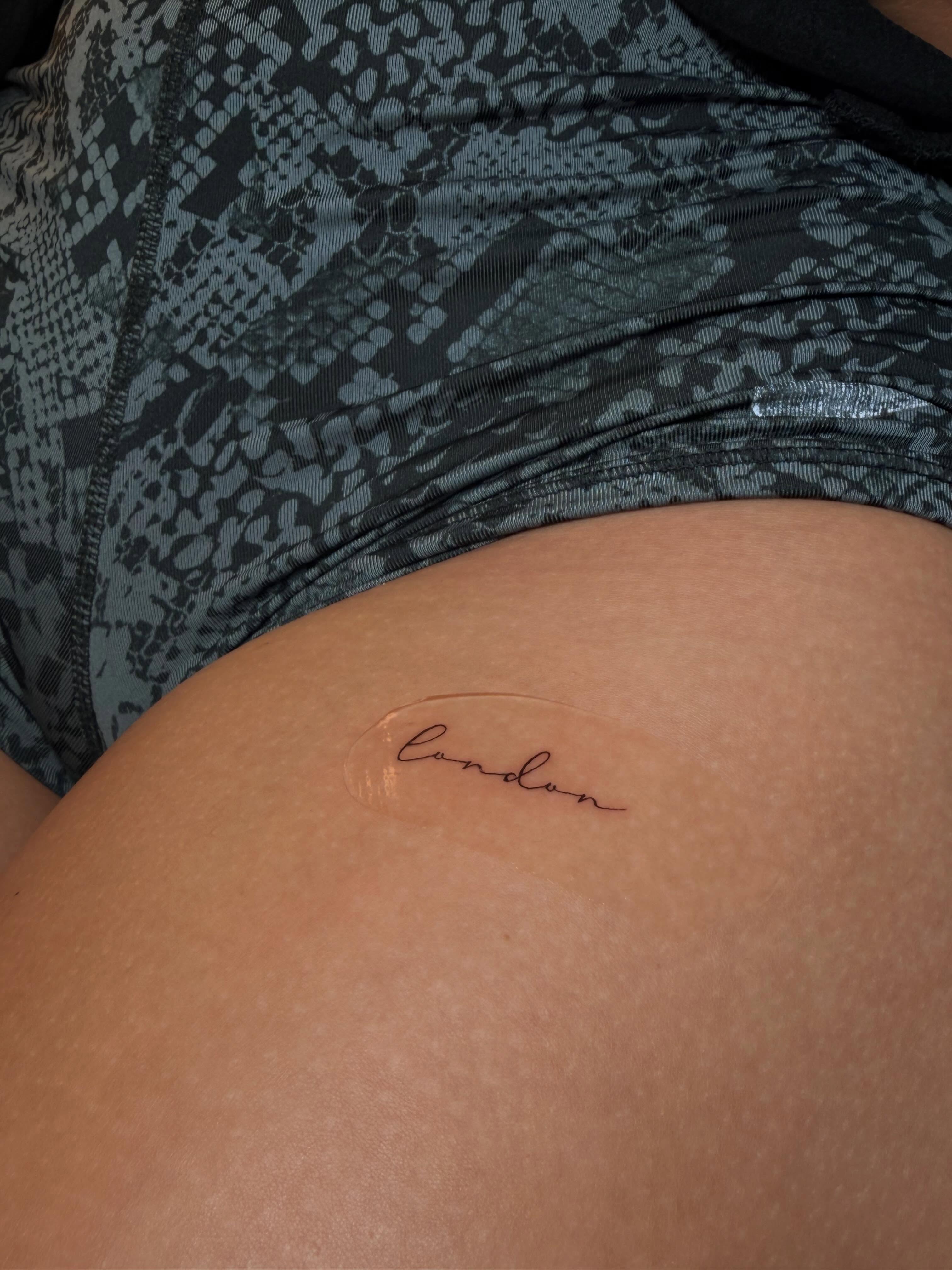 Tattoo by @aholladaytattoo — lettering_script