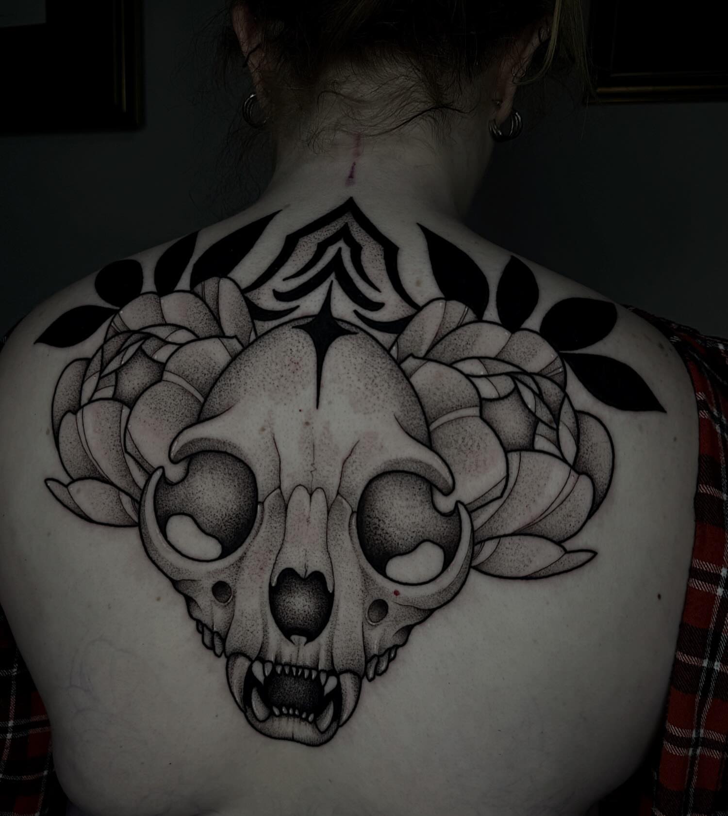 Tattoo by @brii.fletchtattoos β dotwork, black_and_grey