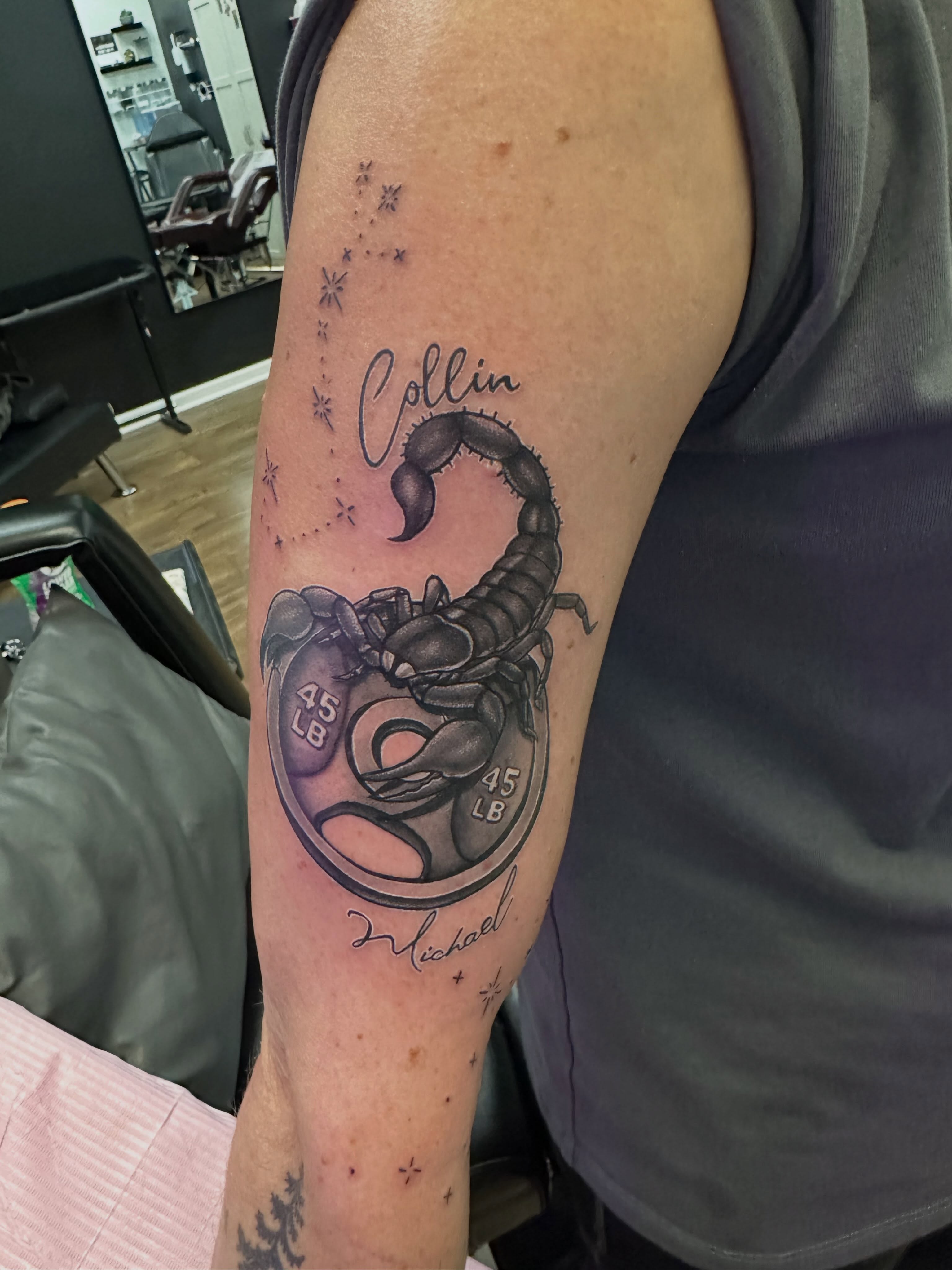 Tattoo by @tattoosbydanimarie — black_and_grey