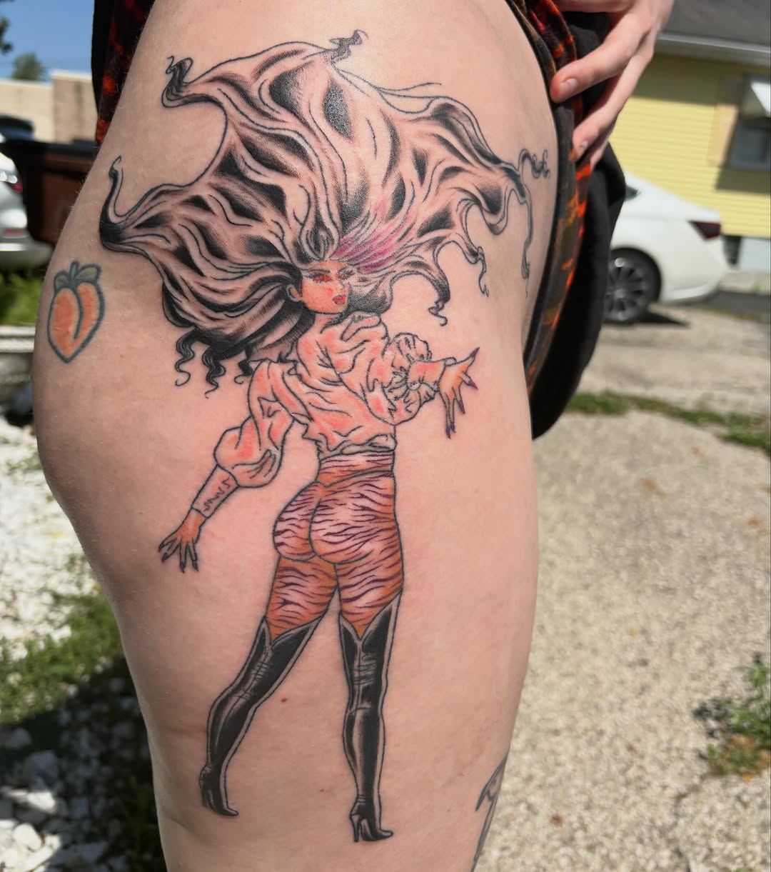 Tattoo by @linerthreat — new_school, trash_polka