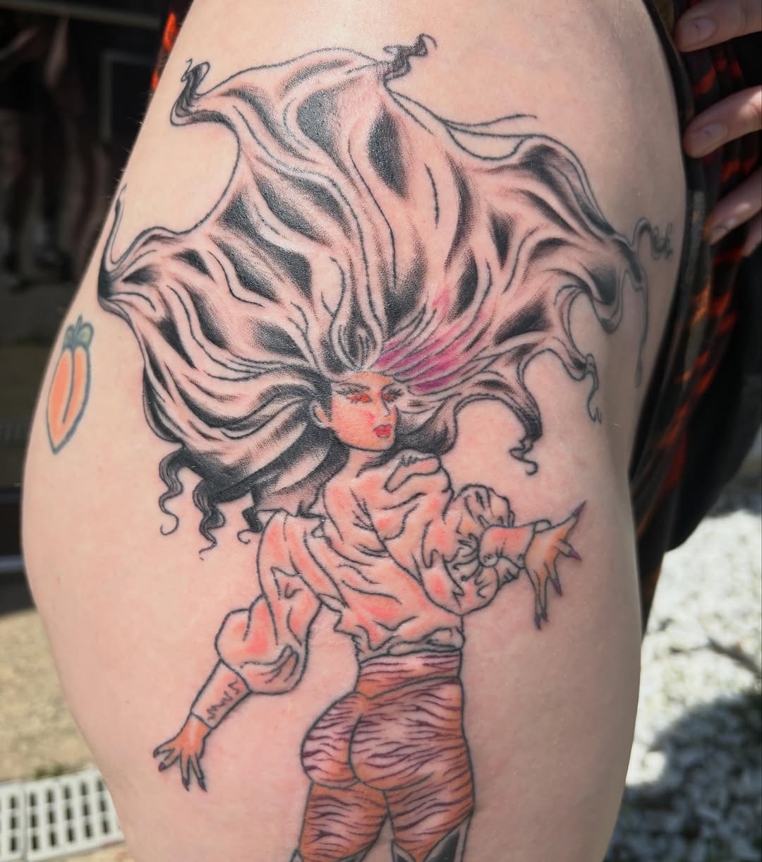 Tattoo by @linerthreat — new_school, trash_polka