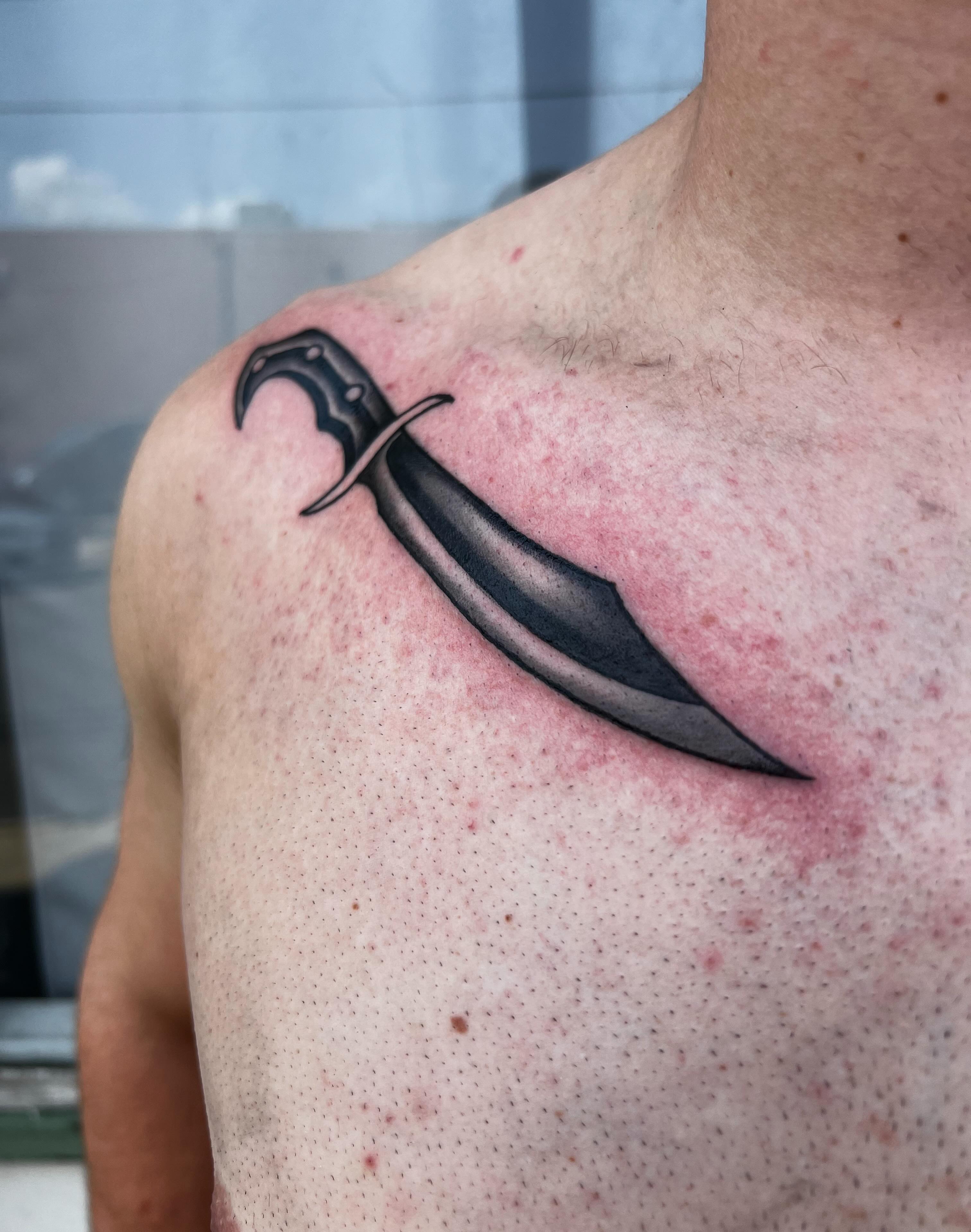 Tattoo by @artbyady — black_and_grey