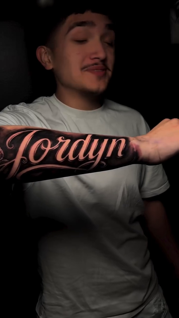 Tattoo by @tattsby44 — chicano, lettering_script