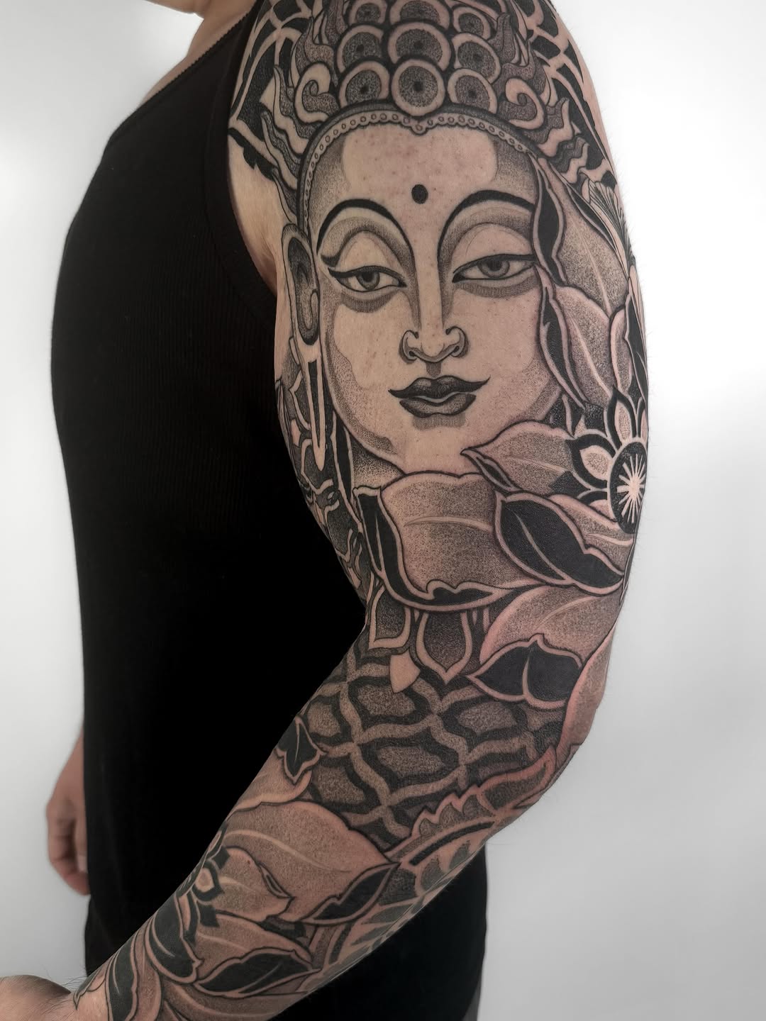 Tattoo by @luna_sea_tattoo — black_and_grey, ornamental