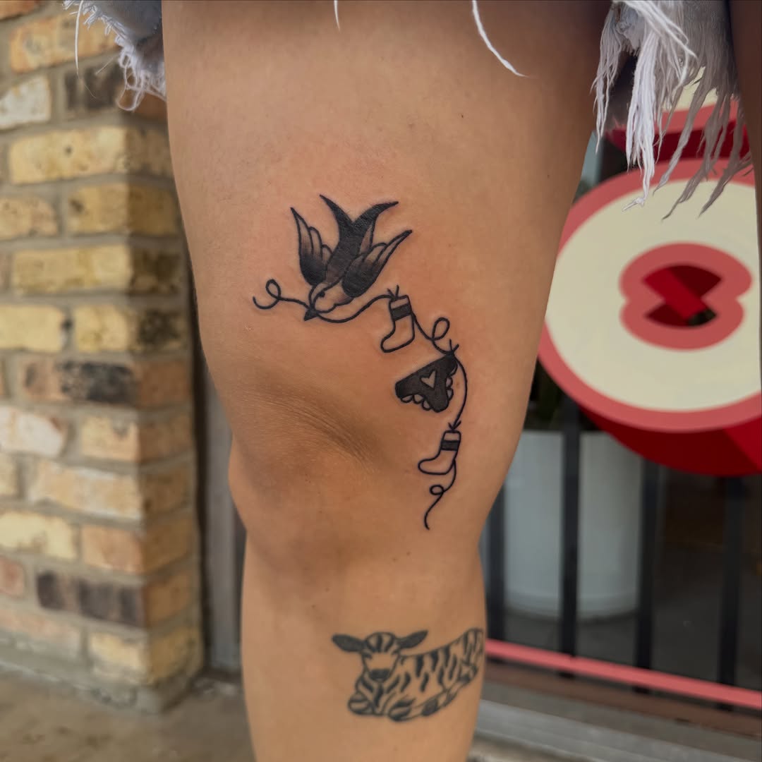 Tattoo by @aintyourcowgirl — fine_line, black_and_grey