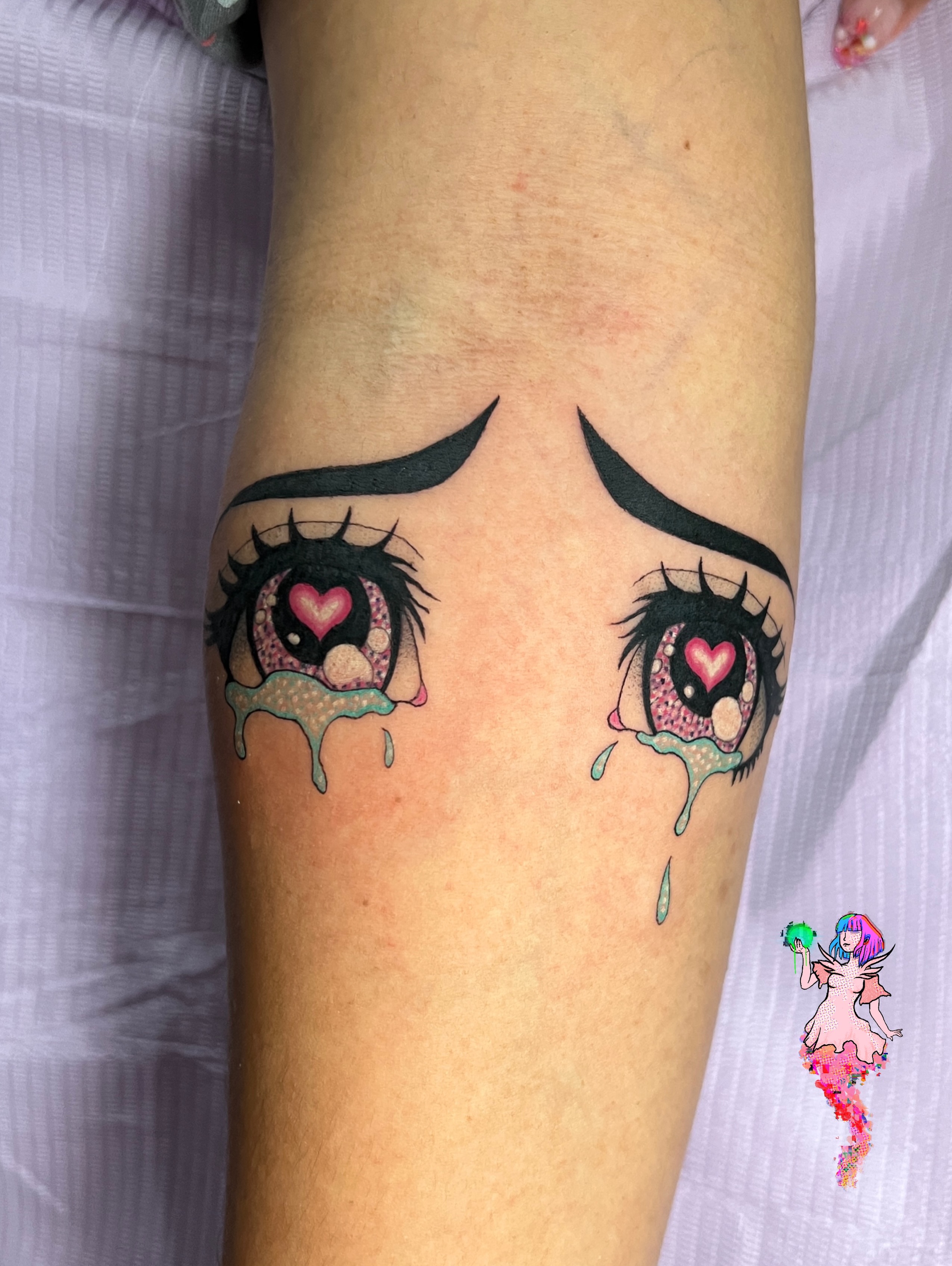 Tattoo by @aguaviva.tattoos — dotwork, surrealism