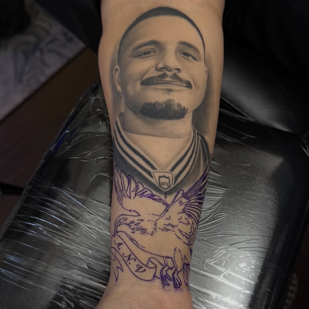Tattoo by @babygirltat2 β realism, black_and_grey