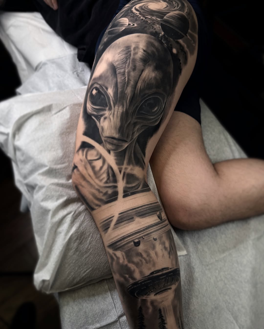 Tattoo by @gabpolflit_tattooartist — realism, black_and_grey