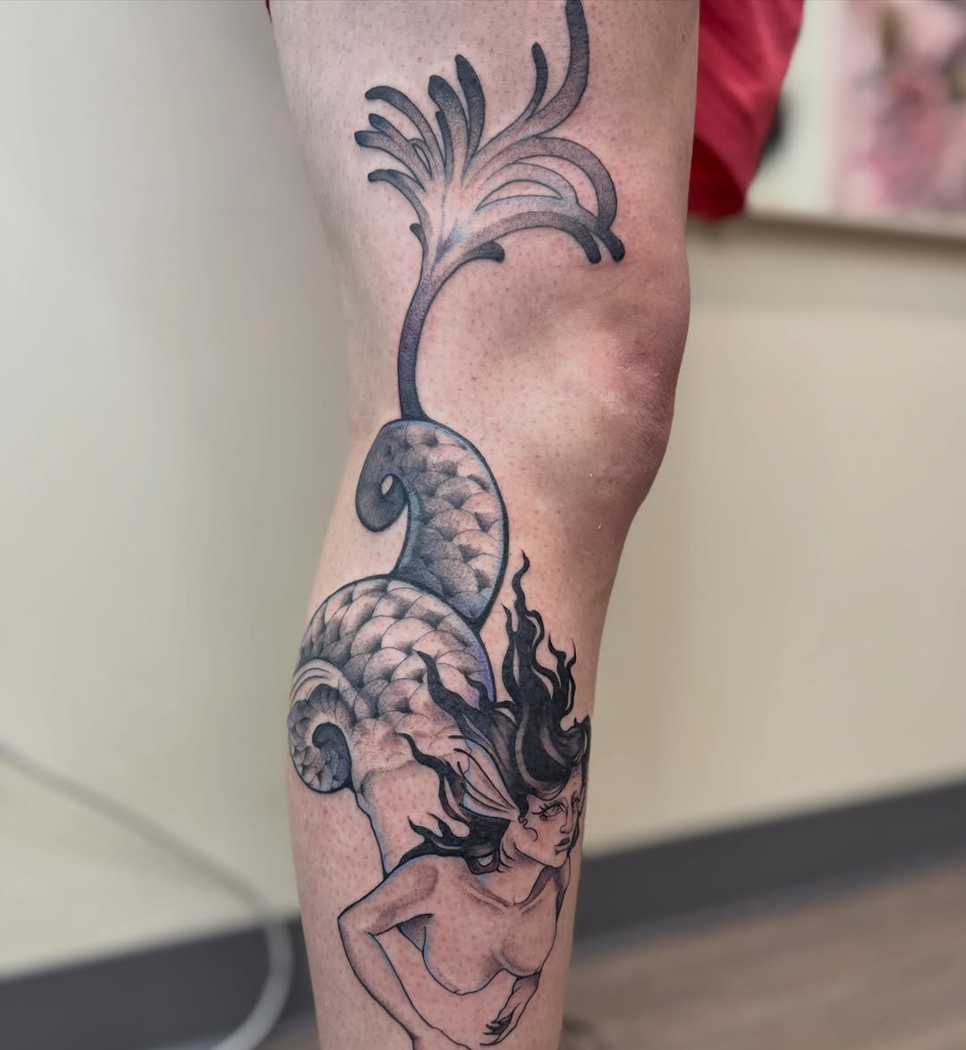 Tattoo by @rebecca.rose.tattoos — black_and_grey, realism