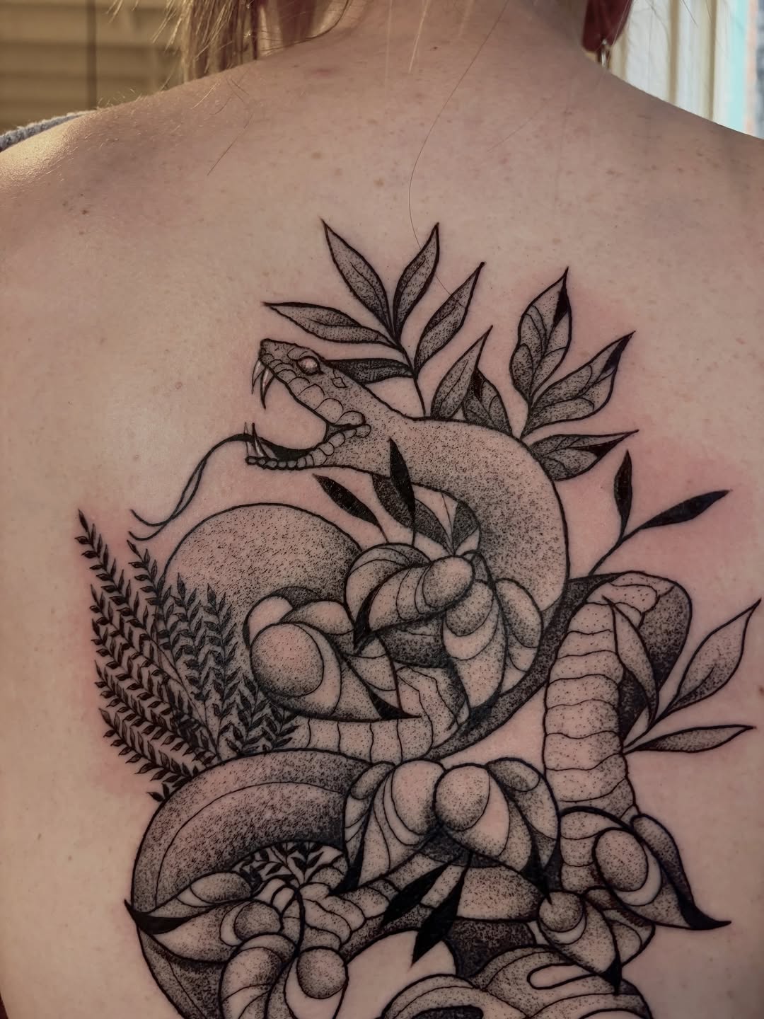 Tattoo by @that.tattoo.vampire — dotwork, black_and_grey