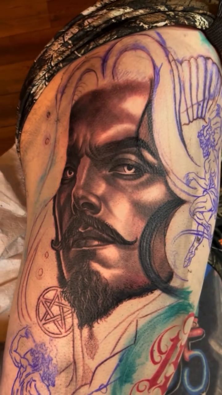Tattoo by @creast4422 — dark_realism, black_and_grey