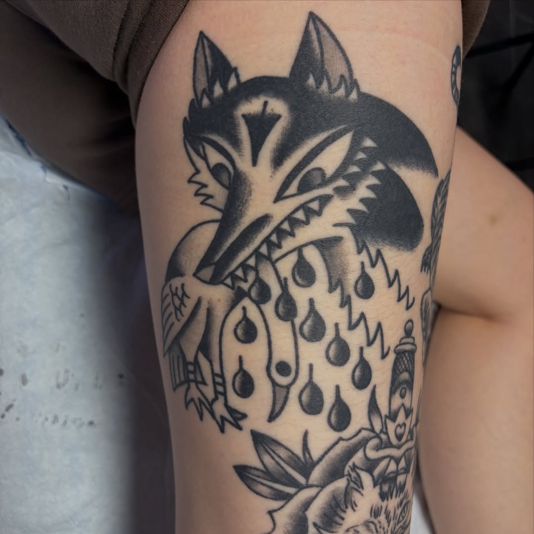 Tattoo by @foreversadaustin — black_and_grey
