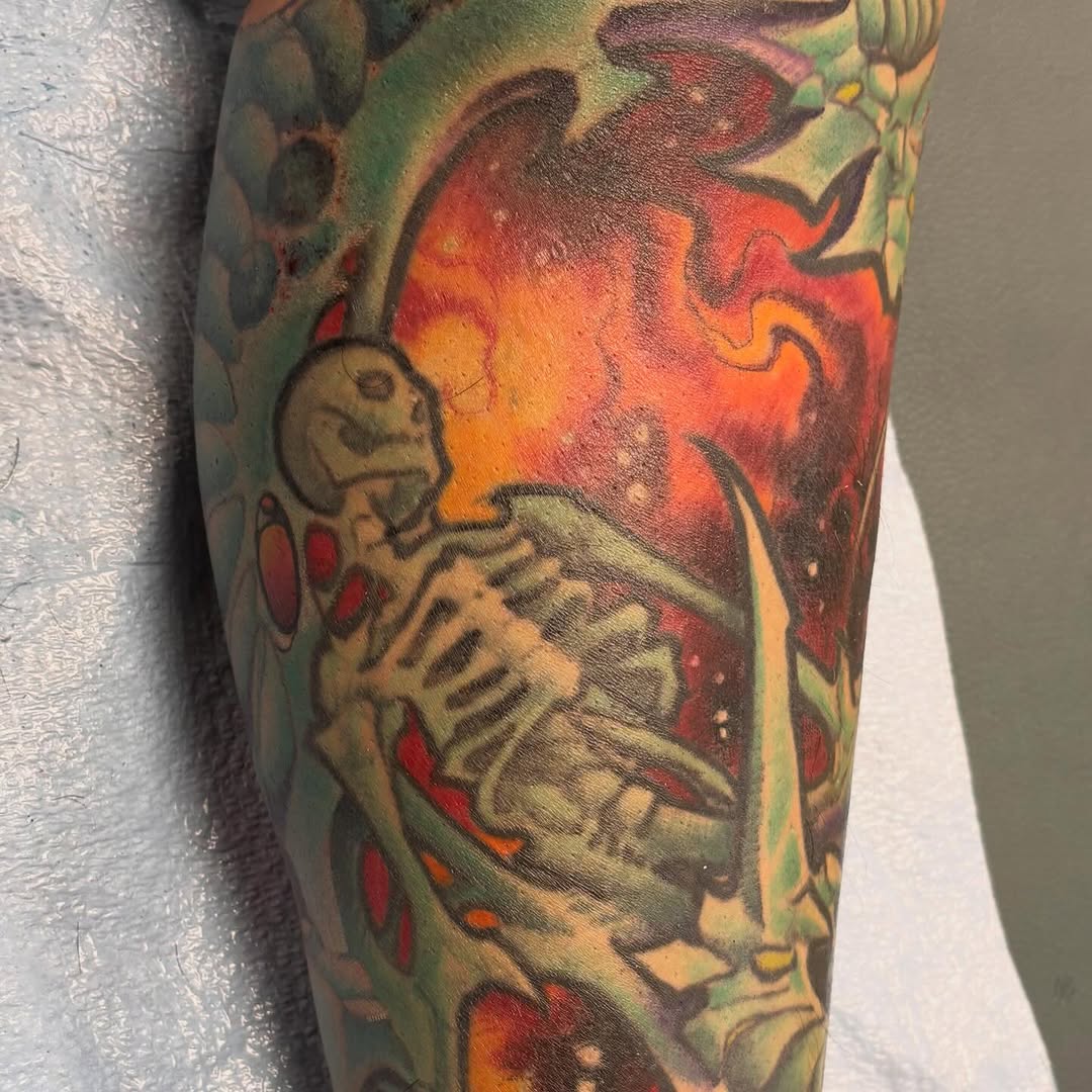 Tattoo by @musashi915 — new_school, trash_polka