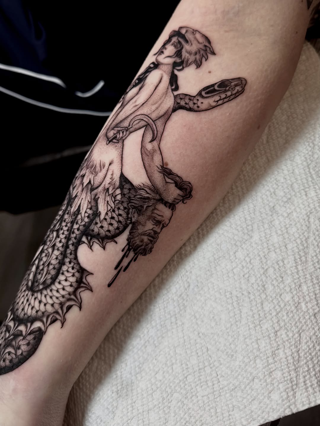 Tattoo by @ellvee_tattooer — black_and_grey, realism