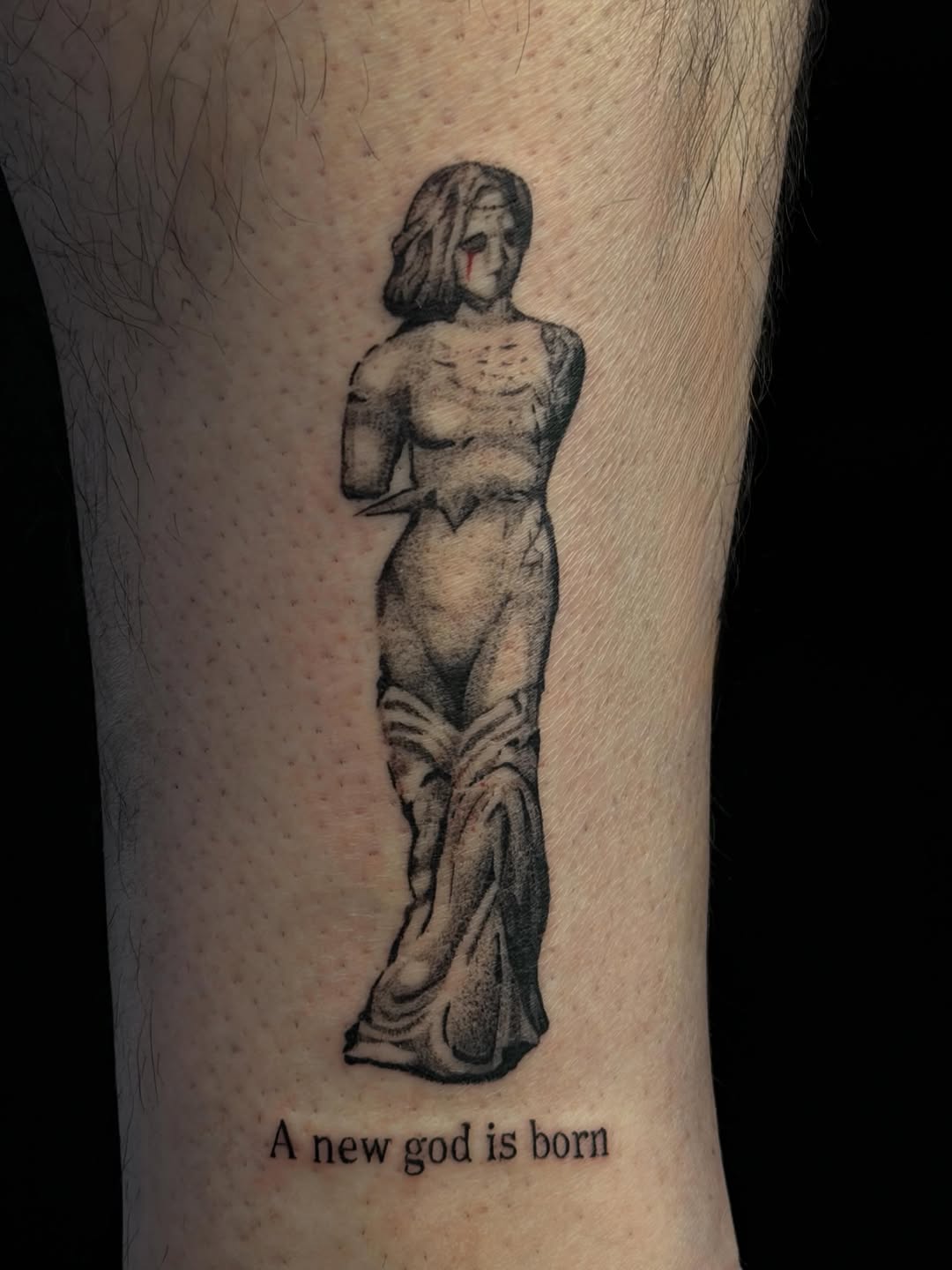 Tattoo by @tofuskintattoo — black_and_grey, lettering_script