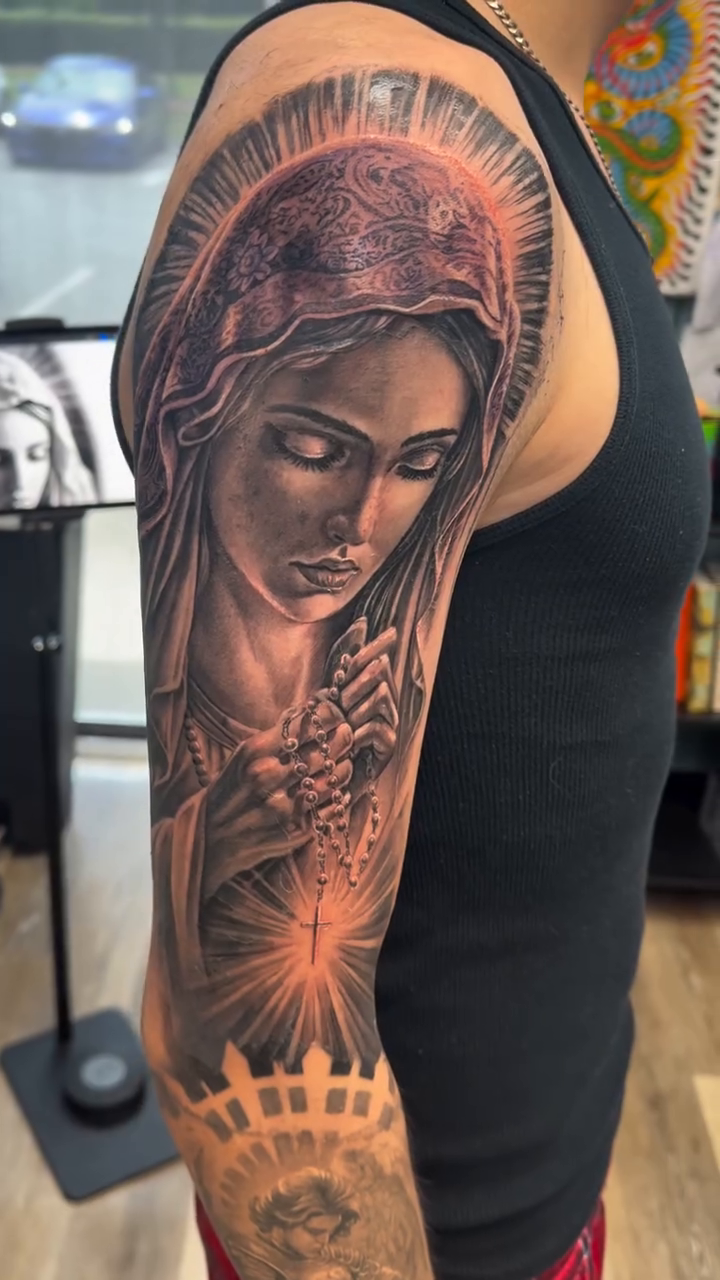 Tattoo by @official_jaytattoos — realism, black_and_grey