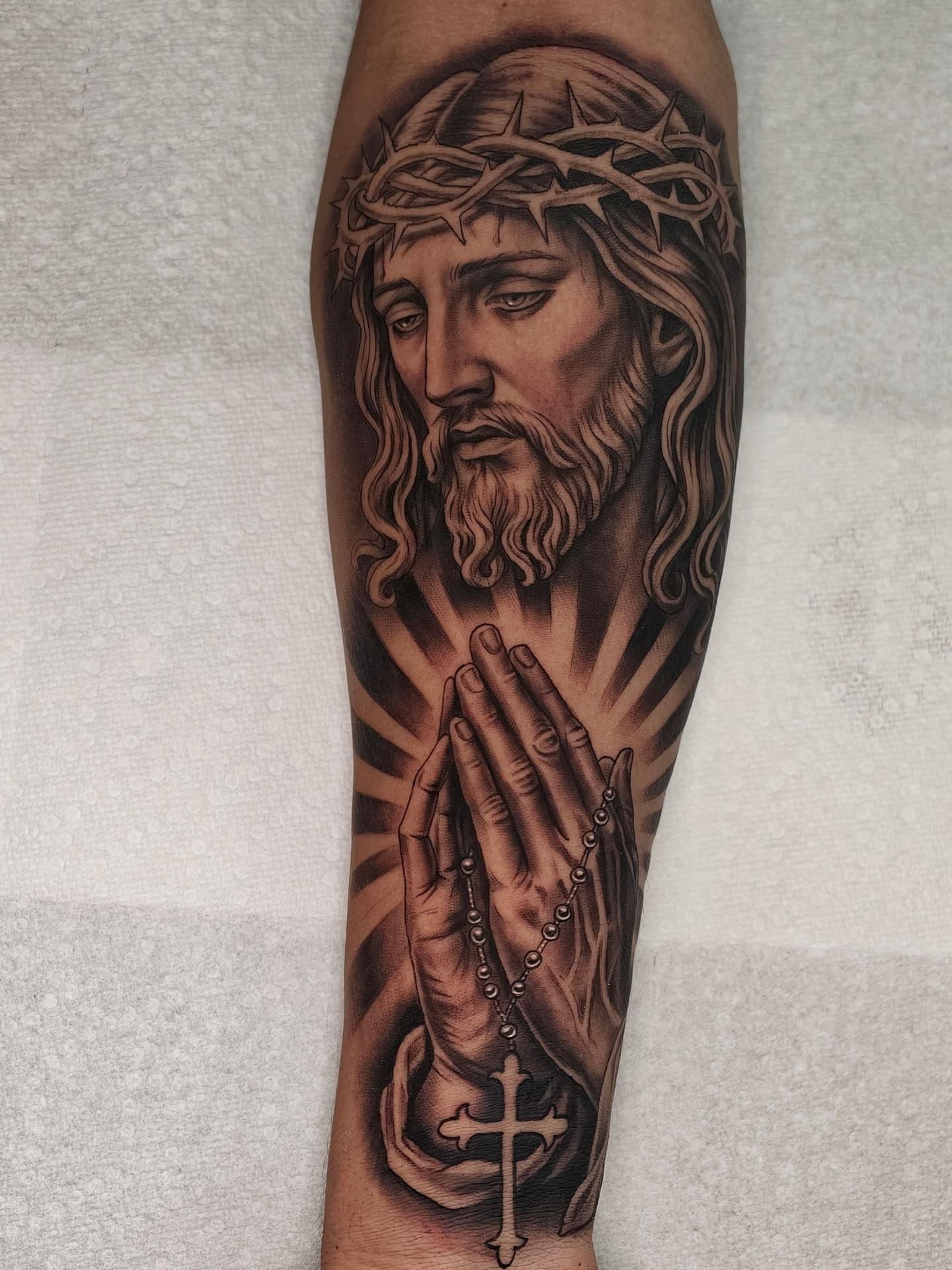 Tattoo by @jess.psychedelia — realism, black_and_grey