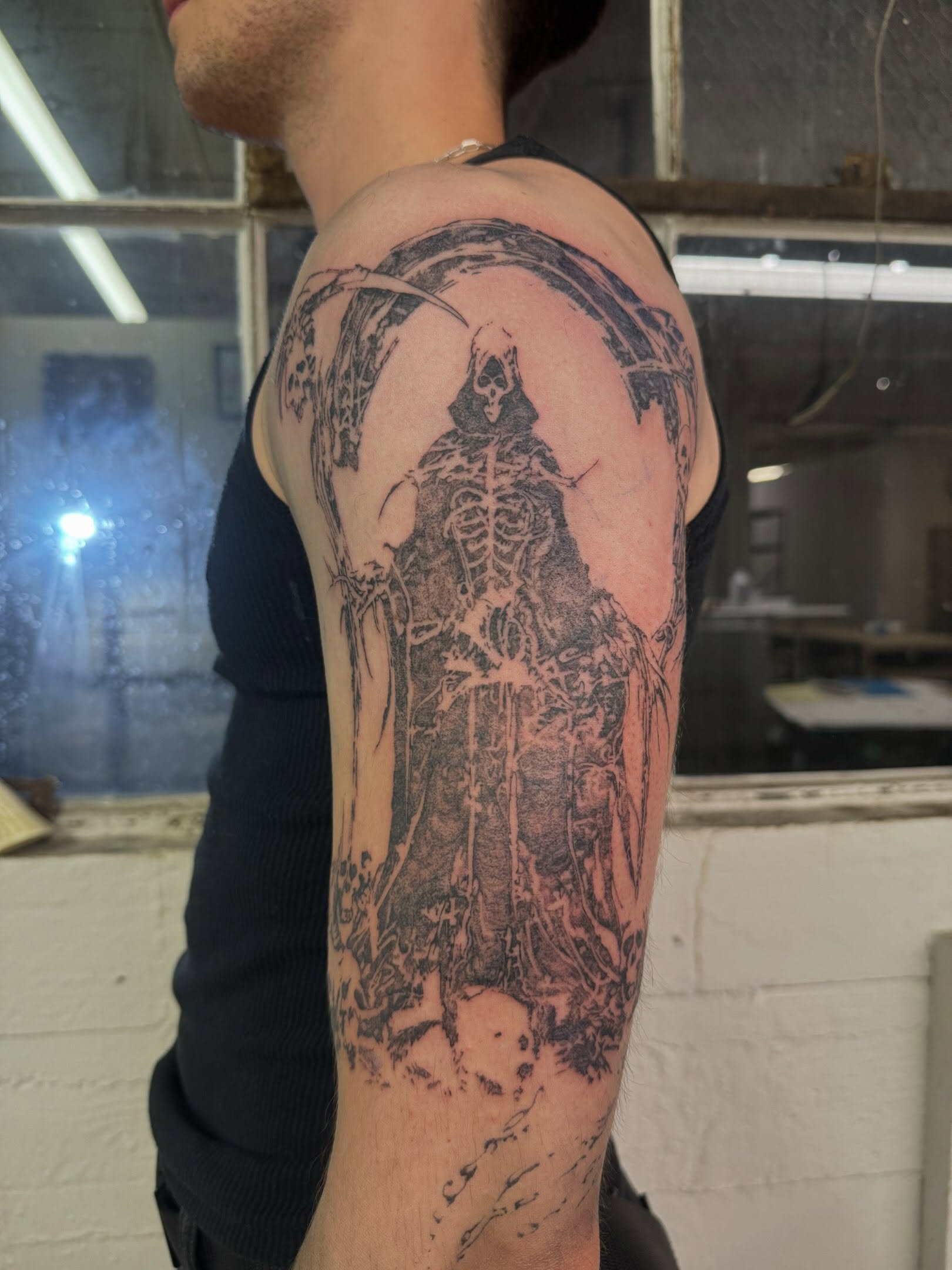 Tattoo by @henry.hank.howdy — black_and_grey, realism