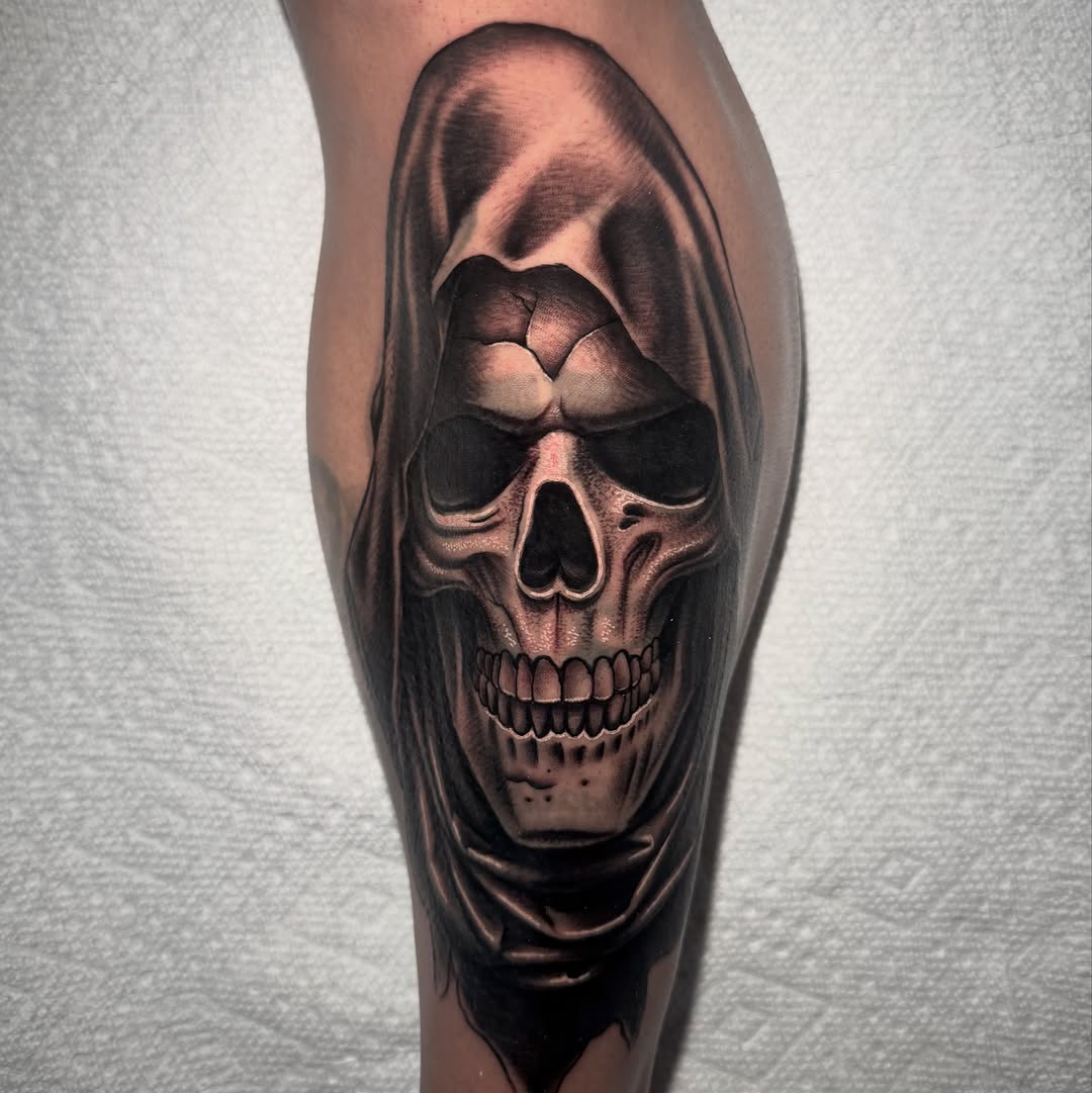 Tattoo by @dome_tats — realism, black_and_grey