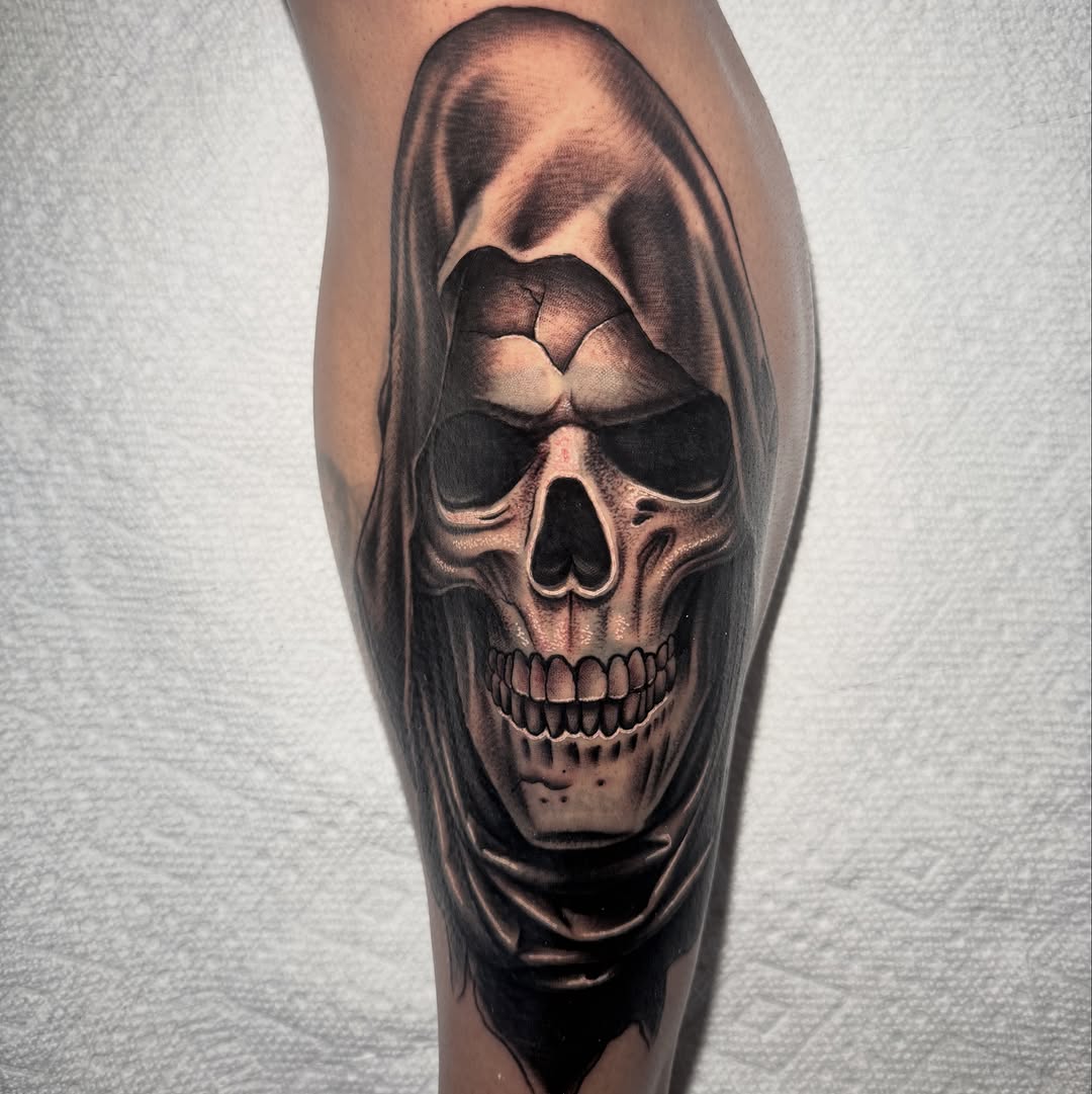 Tattoo by @dome_tats — realism, black_and_grey