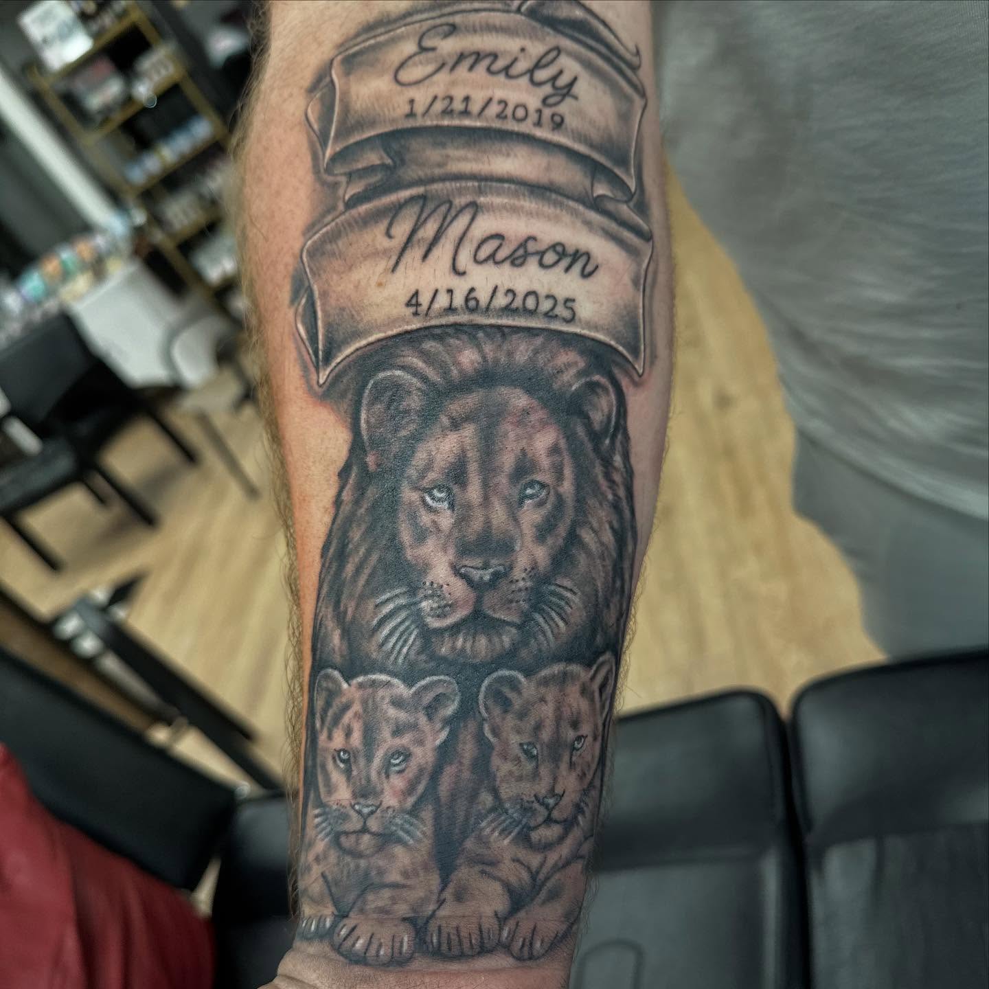 Tattoo by @dsteal03 — realism, black_and_grey