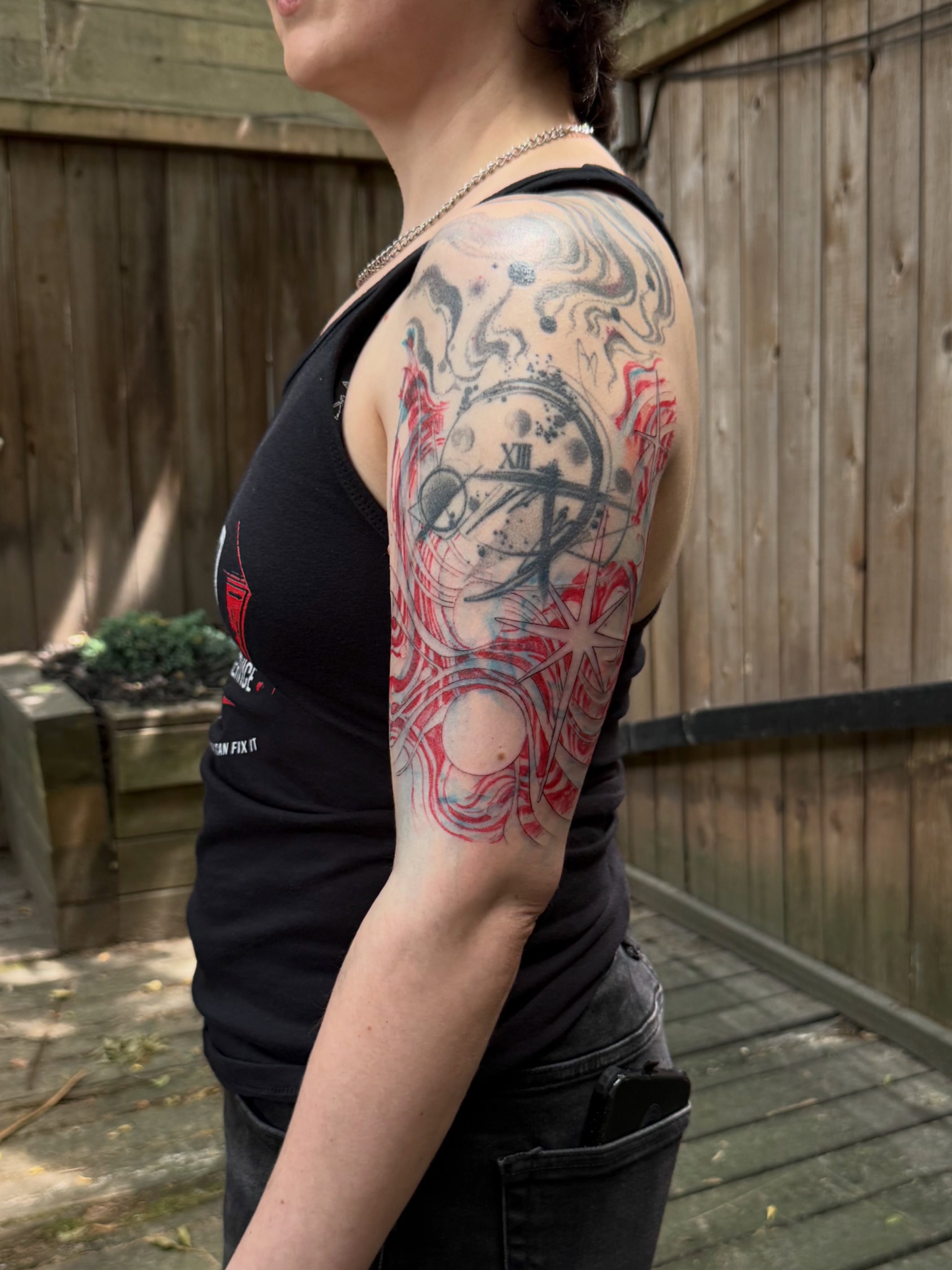 Tattoo by @voldblk — dotwork, geometric