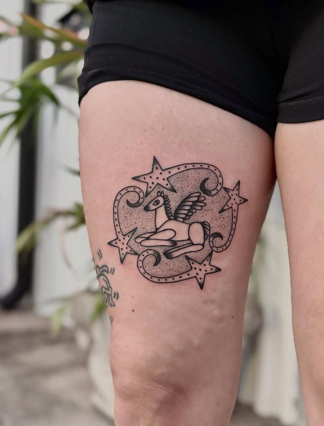 Tattoo by @irememberthealamo โ american_traditional, dotwork