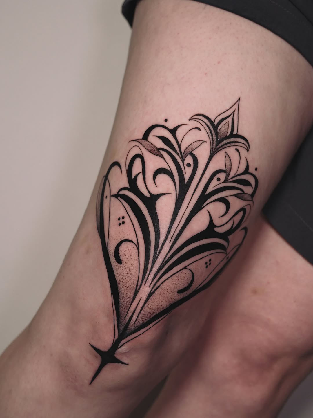 Tattoo by @velvet_corpse — ornamental, black_and_grey