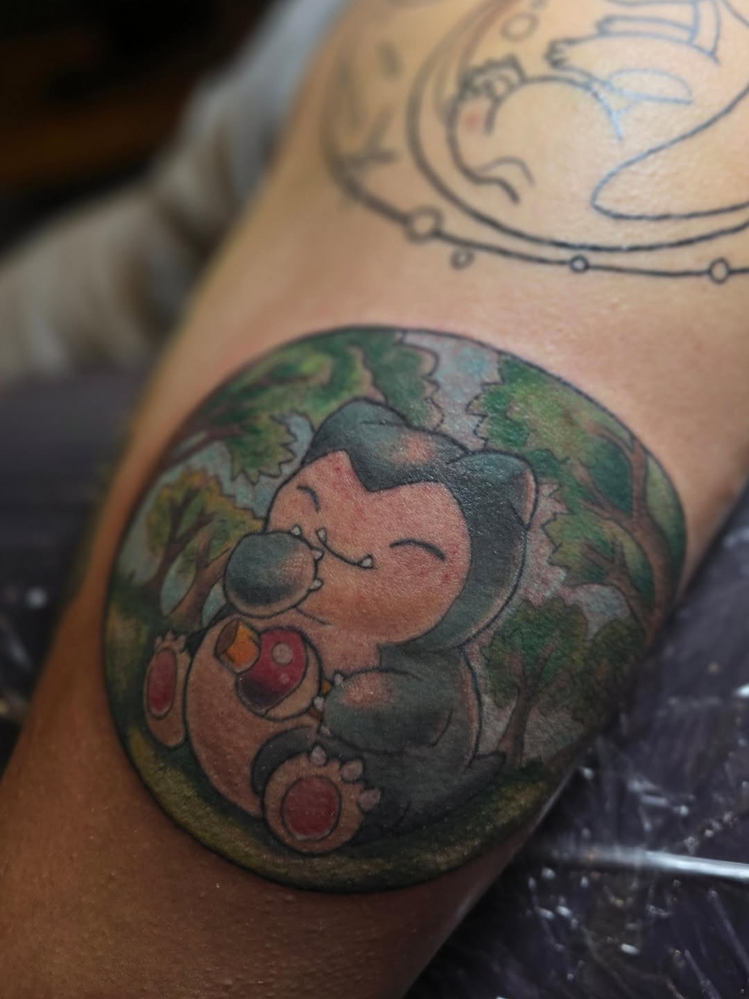 Tattoo by @embermoontattoos — new_school, anime