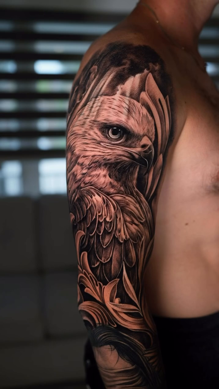 Eagle sleeve tattoo Japanese tattoo on the forearm by Ink Warden  Tattoo