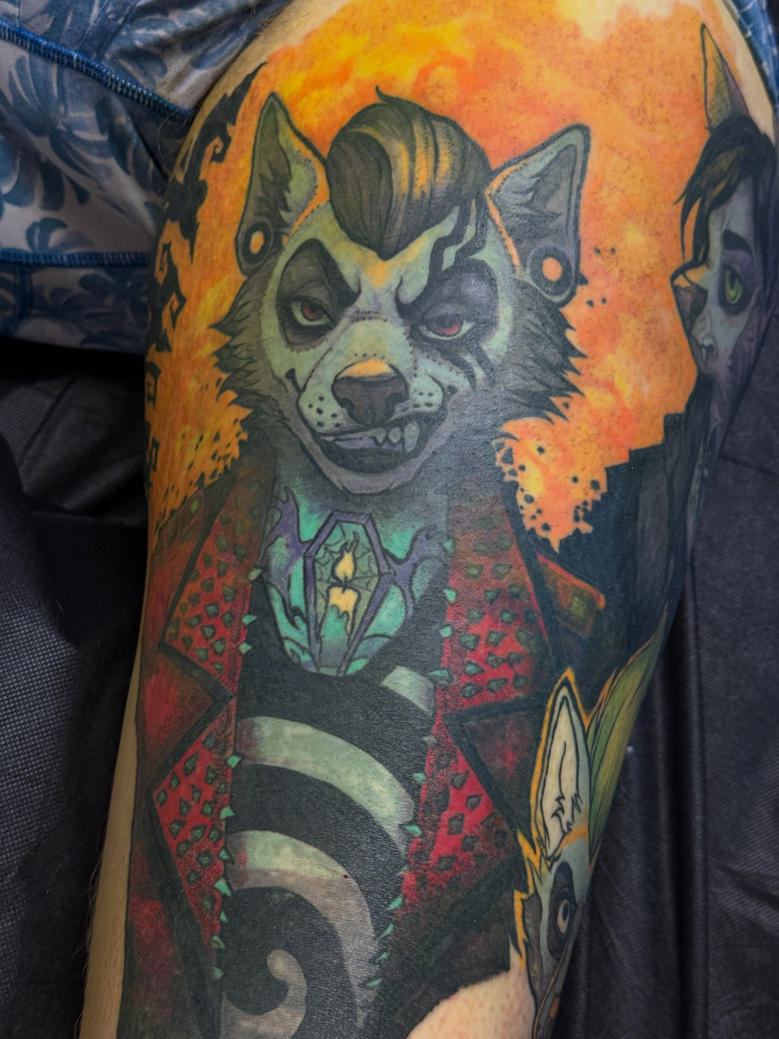 Tattoo by @blackmeddle — dotwork, anime