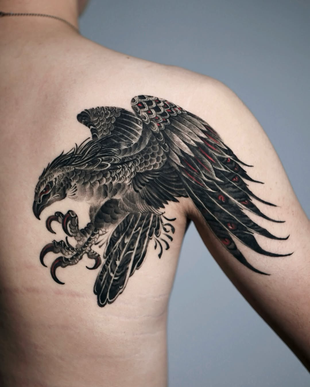 Tattoo by @greedorbs — japanese_irezumi, black_and_grey