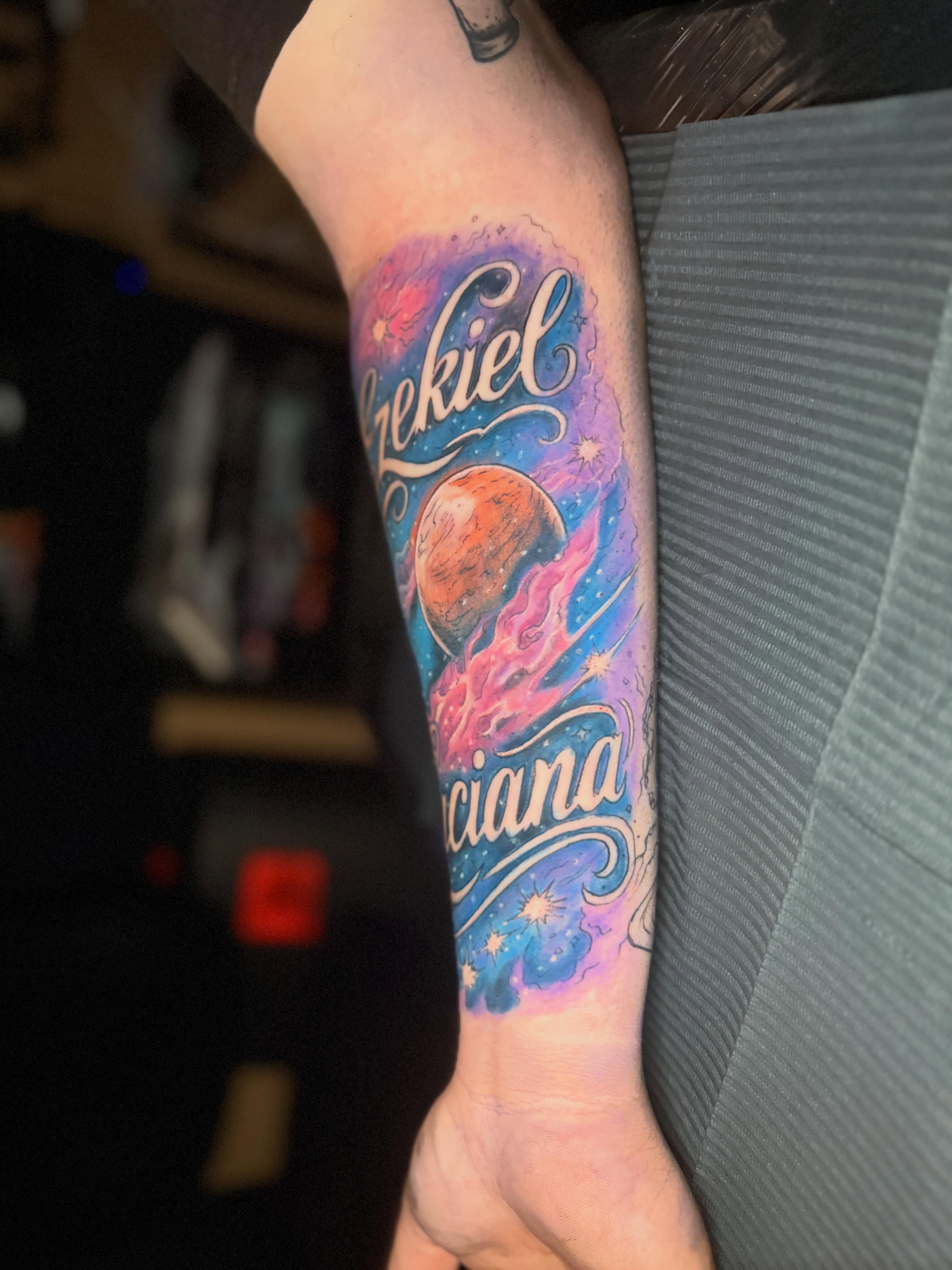 Tattoo by @csupremebluemagic — dotwork, surrealism